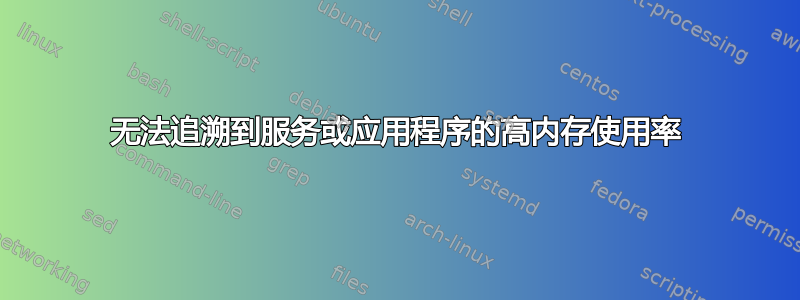 无法追溯到服务或应用程序的高内存使用率