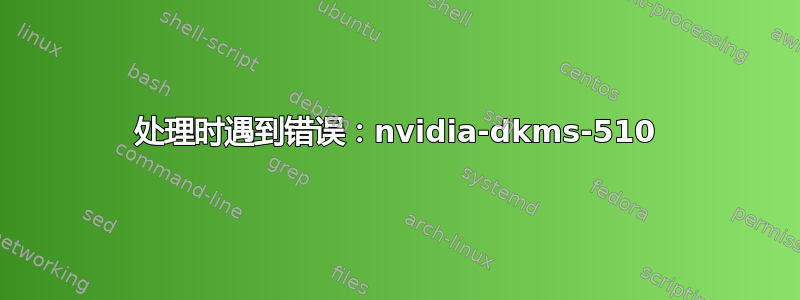 处理时遇到错误：nvidia-dkms-510