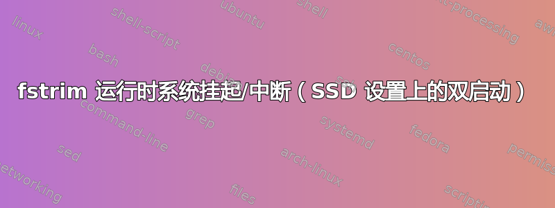 fstrim 运行时系统挂起/中断（SSD 设置上的双启动）