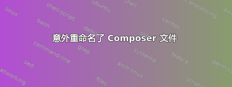 意外重命名了 Composer 文件