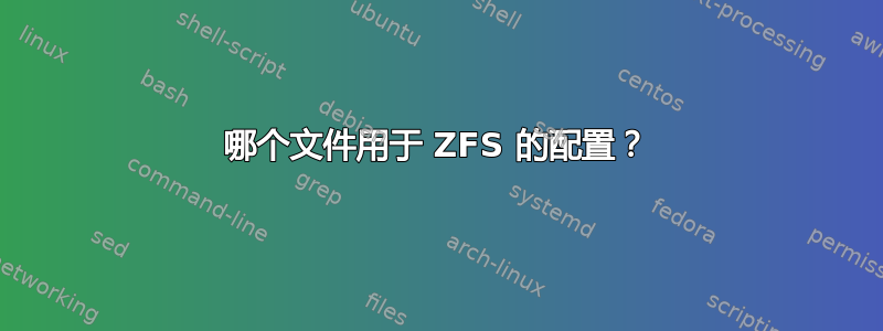 哪个文件用于 ZFS 的配置？