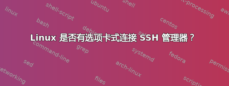 Linux 是否有选项卡式连接 SSH 管理器？