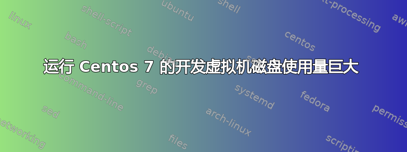 运行 Centos 7 的开发虚拟机磁盘使用量巨大