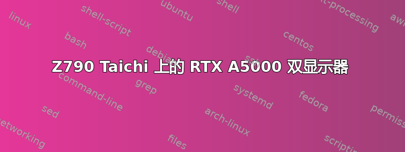 Z790 Taichi 上的 RTX A5000 双显示器