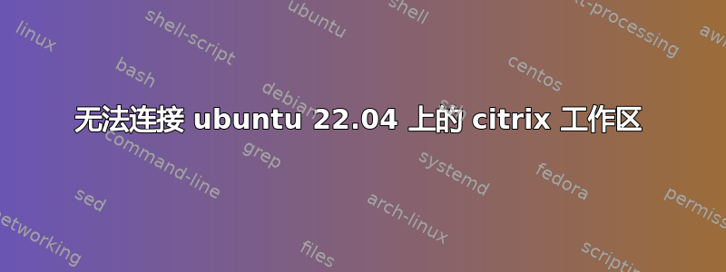 无法连接 ubuntu 22.04 上的 citrix 工作区