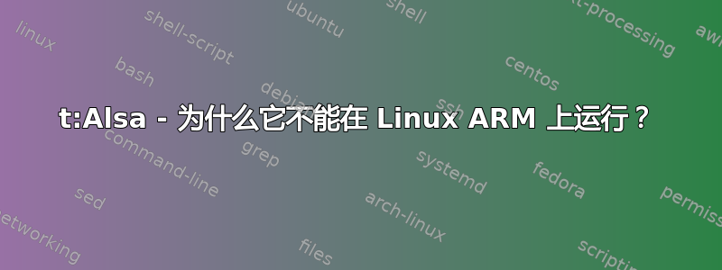 t:Alsa - 为什么它不能在 Linux ARM 上运行？