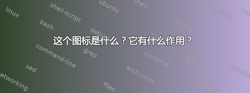 这个图标是什么？它有什么作用？