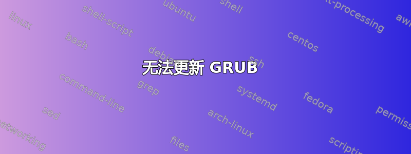 无法更新 GRUB 