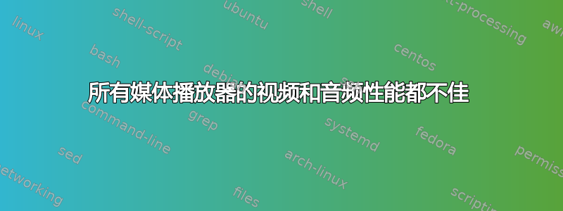 所有媒体播放器的视频和音频性能都不佳