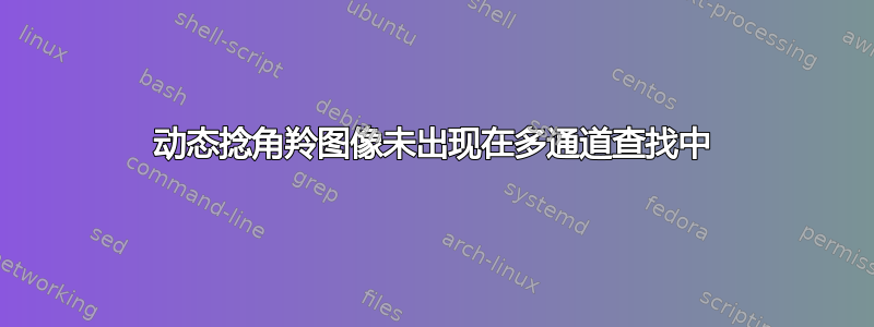 动态捻角羚图像未出现在多通道查找中