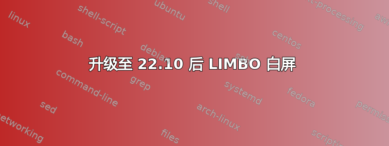 升级至 22.10 后 LIMBO 白屏