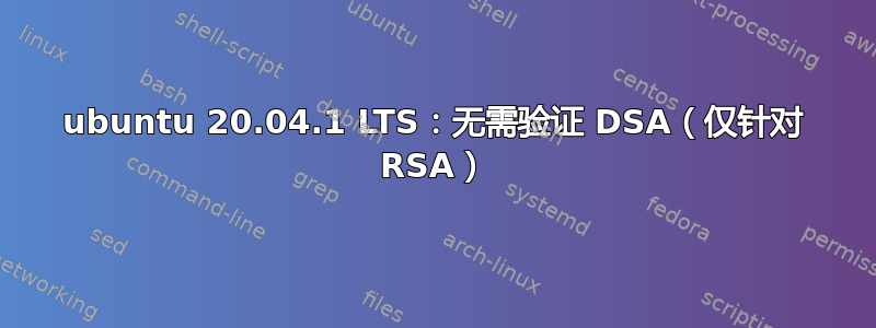 ubuntu 20.04.1 LTS：无需验证 DSA（仅针对 RSA）