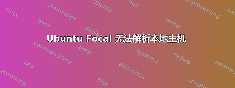 Ubuntu Focal 无法解析本地主机