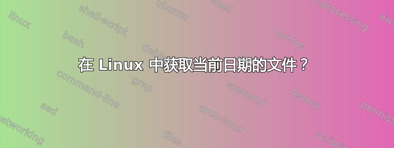 在 Linux 中获取当前日期的文件？