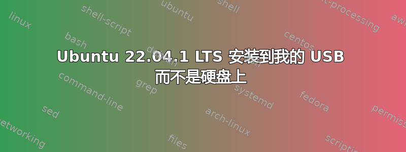 Ubuntu 22.04.1 LTS 安装到我的 USB 而不是硬盘上