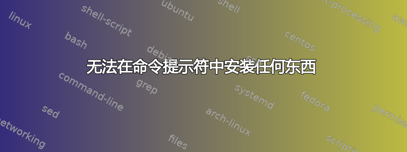 无法在命令提示符中安装任何东西