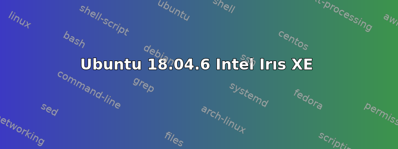 Ubuntu 18.04.6 Intel Irıs XE