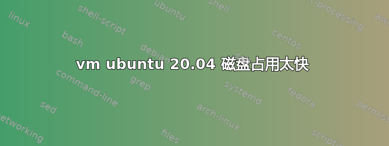 vm ubuntu 20.04 磁盘占用太快