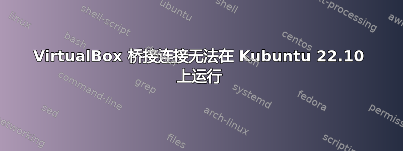 VirtualBox 桥接连接无法在 Kubuntu 22.10 上运行