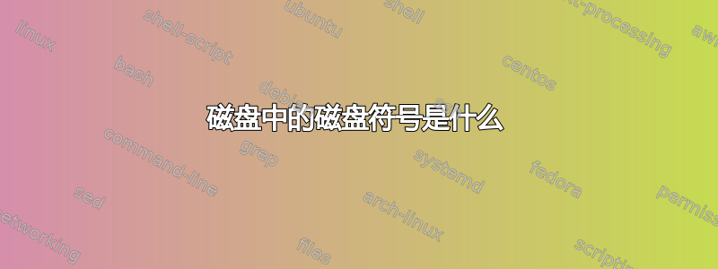 磁盘中的磁盘符号是什么