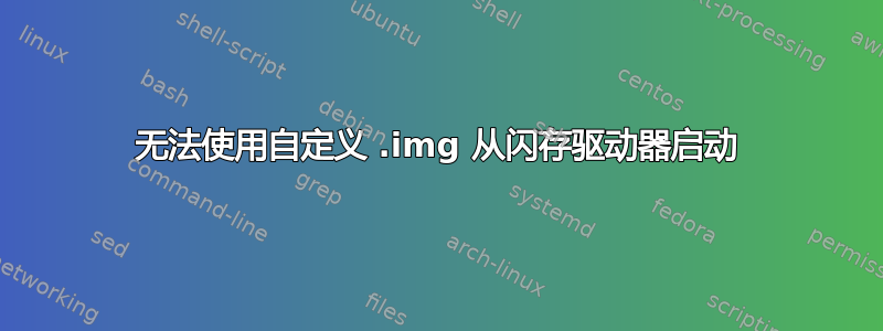 无法使用自定义 .img 从闪存驱动器启动