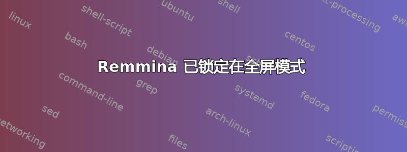 Remmina 已锁定在全屏模式