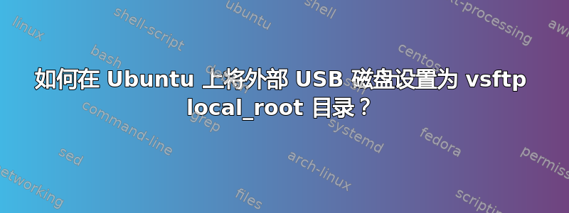 如何在 Ubuntu 上将外部 USB 磁盘设置为 vsftp local_root 目录？