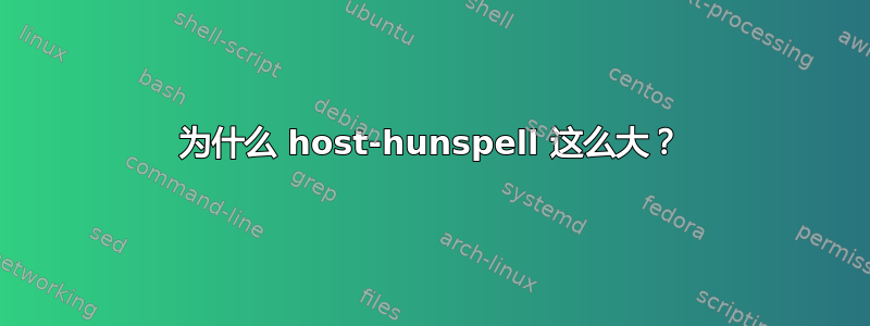 为什么 host-hunspell 这么大？