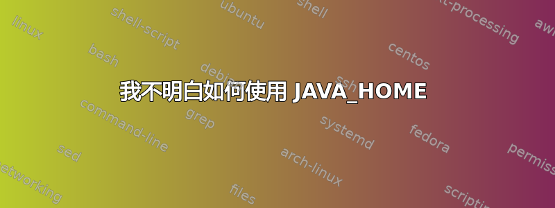 我不明白如何使用 JAVA_HOME