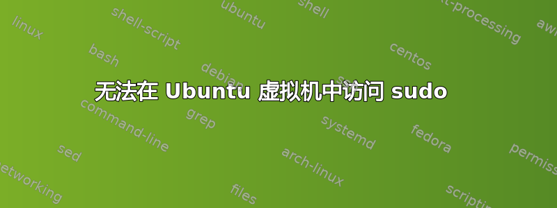 无法在 Ubuntu 虚拟机中访问 sudo 