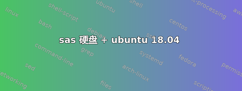 sas 硬盘 + ubuntu 18.04