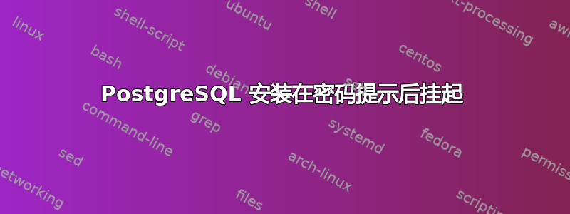 PostgreSQL 安装在密码提示后挂起