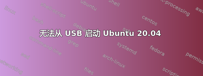 无法从 USB 启动 Ubuntu 20.04