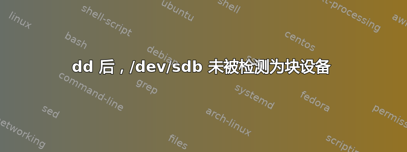 dd 后，/dev/sdb 未被检测为块设备