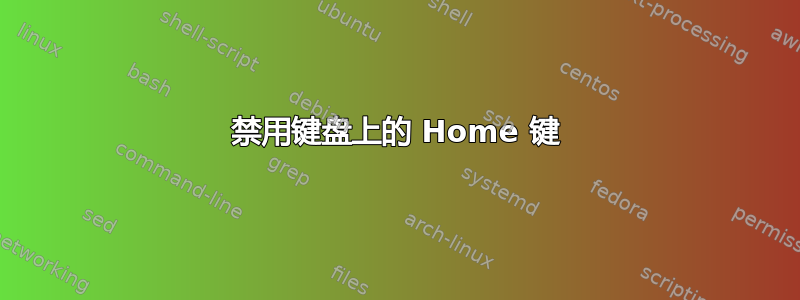 禁用键盘上的 Home 键