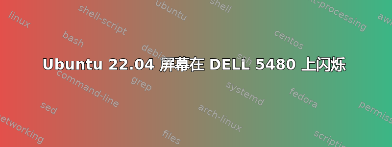 Ubuntu 22.04 屏幕在 DELL 5480 上闪烁