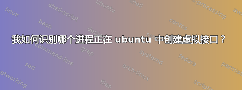 我如何识别哪个进程正在 ubuntu 中创建虚拟接口？