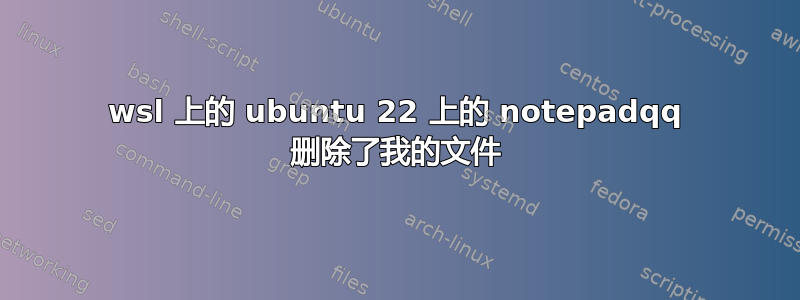wsl 上的 ubuntu 22 上的 notepadqq 删除了我的文件