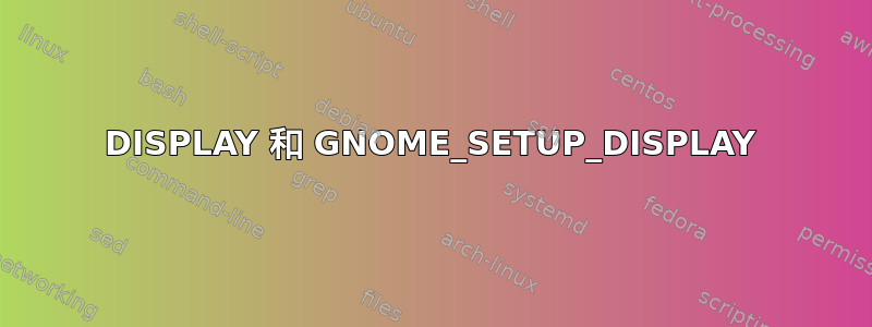 DISPLAY 和 GNOME_SETUP_DISPLAY