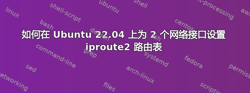 如何在 Ubuntu 22.04 上为 2 个网络接口设置 iproute2 路由表