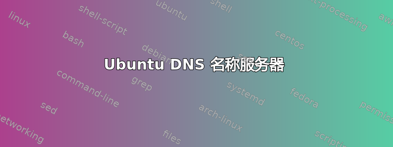 Ubuntu DNS 名称服务器