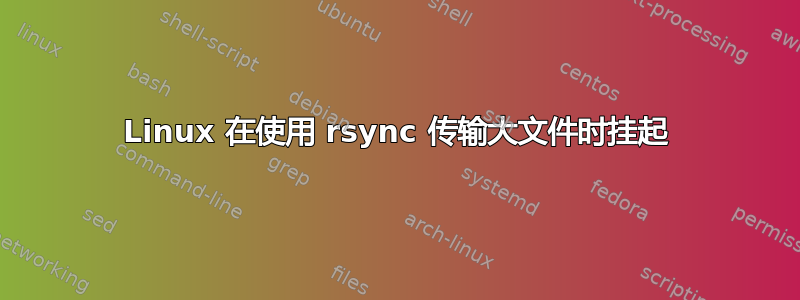 Linux 在使用 rsync 传输大文件时挂起