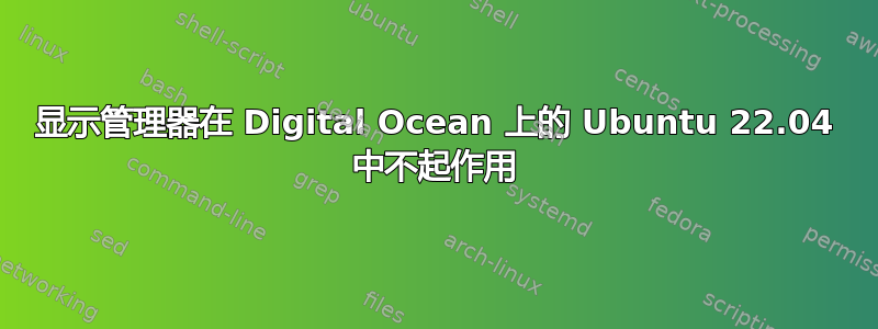 显示管理器在 Digital Ocean 上的 Ubuntu 22.04 中不起作用