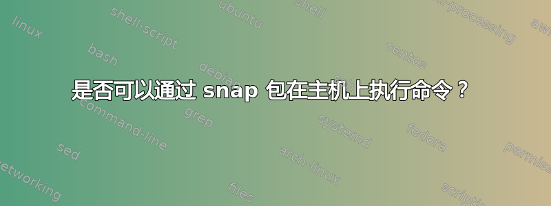 是否可以通过 snap 包在主机上执行命令？