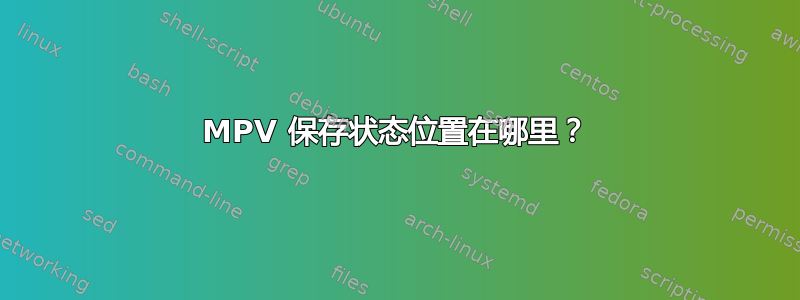 MPV 保存状态位置在哪里？