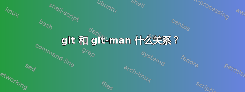 git 和 git-man 什么关系？