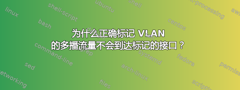 为什么正确标记 VLAN 的多播流量不会到达标记的接口？