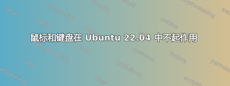 鼠标和键盘在 Ubuntu 22.04 中不起作用