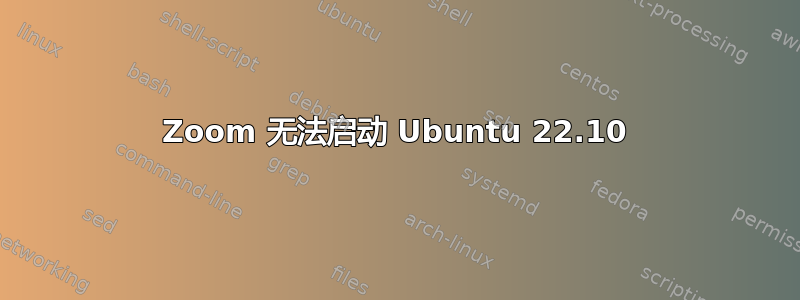 Zoom 无法启动 Ubuntu 22.10