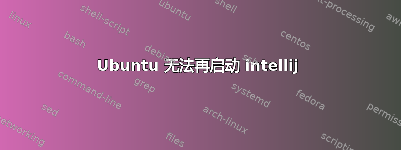 Ubuntu 无法再启动 intellij